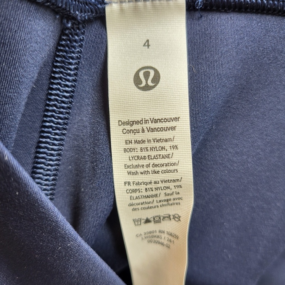 Lululemon Align High Rise Crop 23" With Pockets Navy Blue Size 4 MSRP $128.00 - Picture 5 of 9